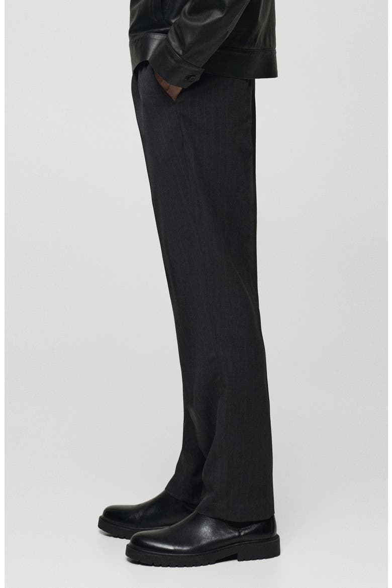 Regular Fit Pleated Pants, Alternate, color, DARK HEATHER GREY