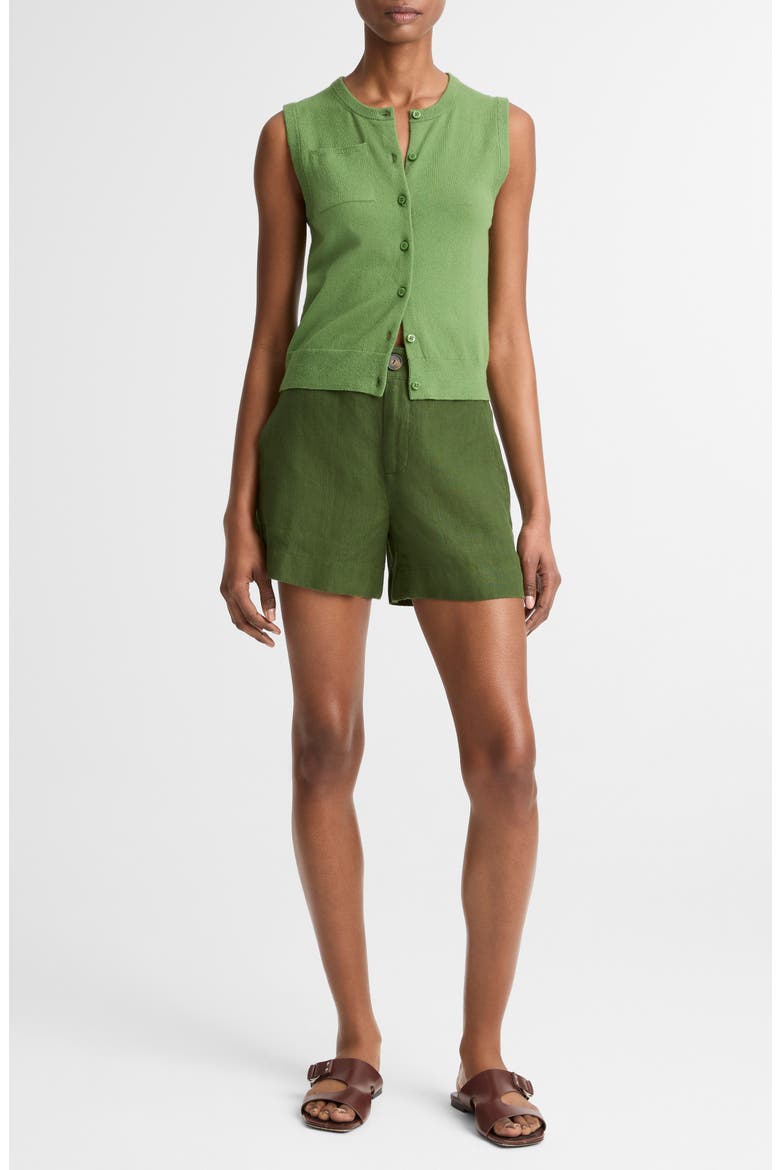 Button Front Sweater Vest, Alternate, color, GARDEN