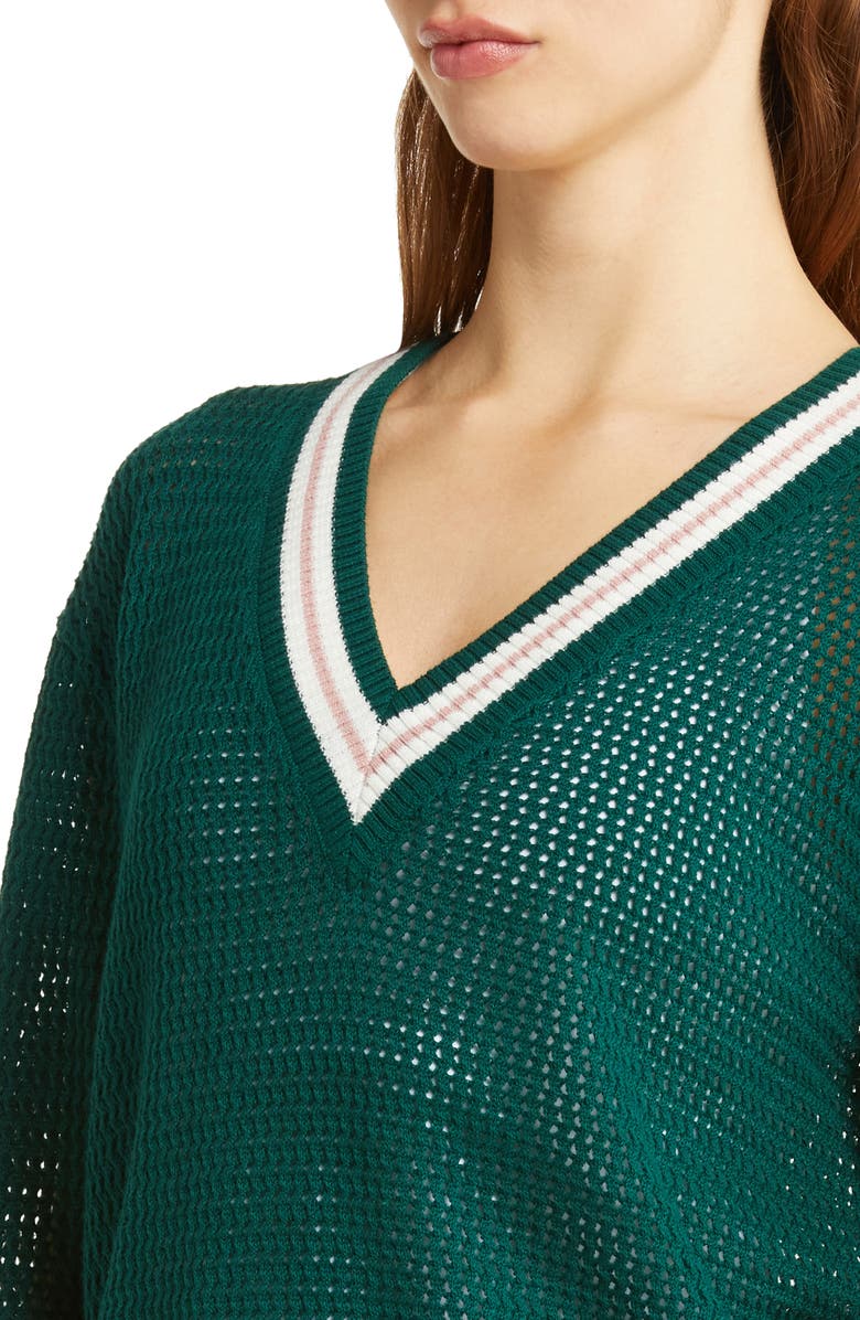 Varley Open Stitch Cotton Tennis Sweater, Alternate, color,