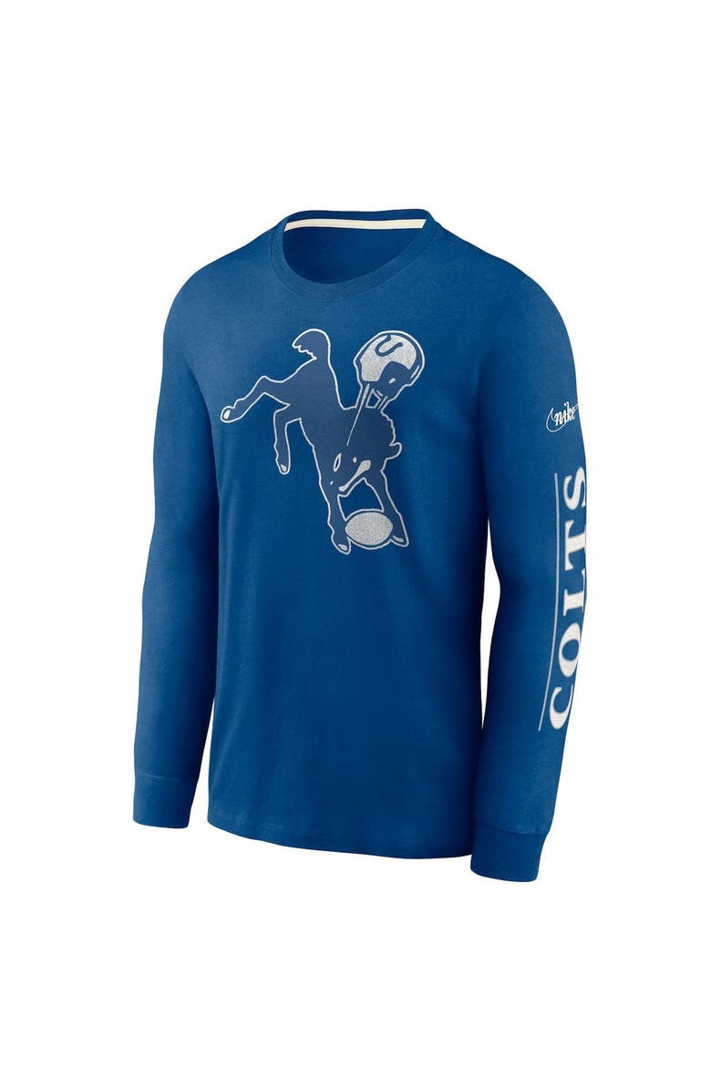 Nike Men's Nike Royal Indianapolis Colts Fashion Tri-Blend Long Sleeve T-Shirt, Alternate, color, 