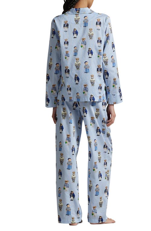 Polo Ralph Lauren Madison Cotton Pajamas In Oxford Blue