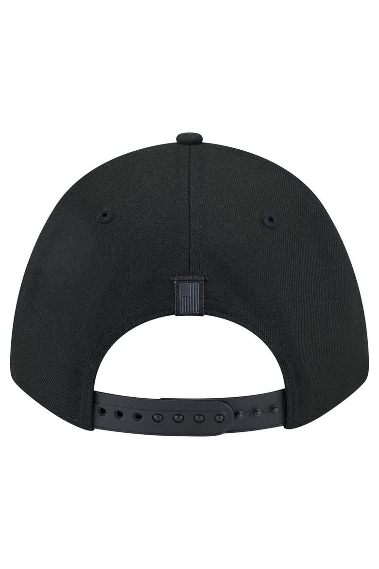 Men's New Era  Black Brooklyn Nets Game Day Flag A-Frame 9FORTY Adjustable Hat, Alternate, color, Black