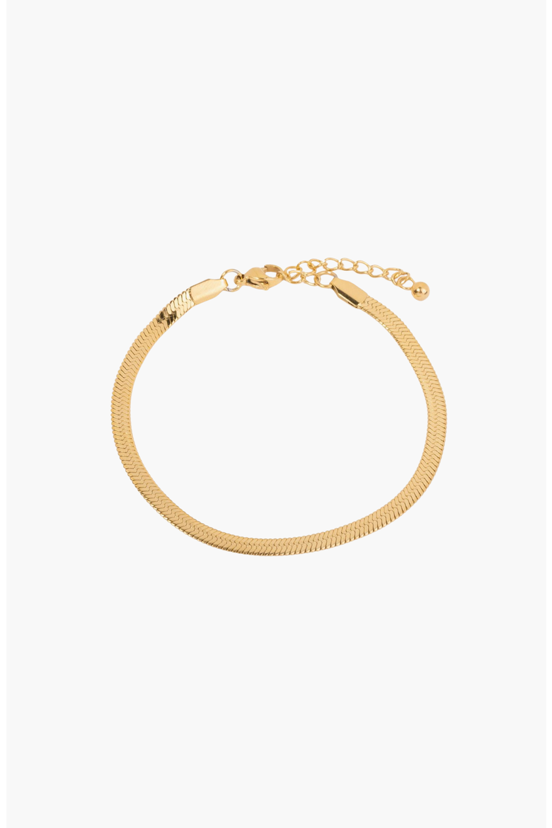Gold Plated Herringbone Bracelet, Main, color, Gold