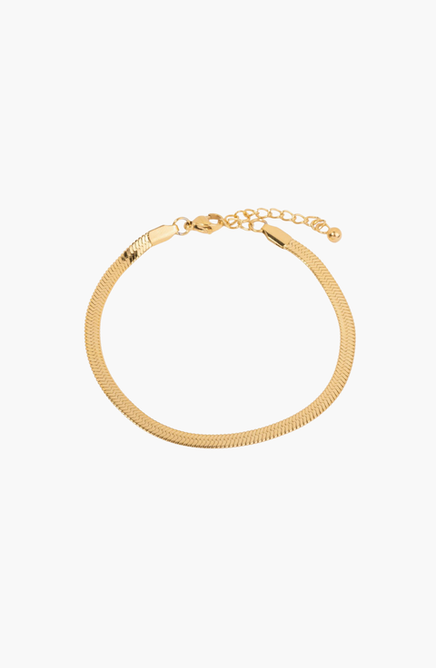 Gold Plated Herringbone Bracelet