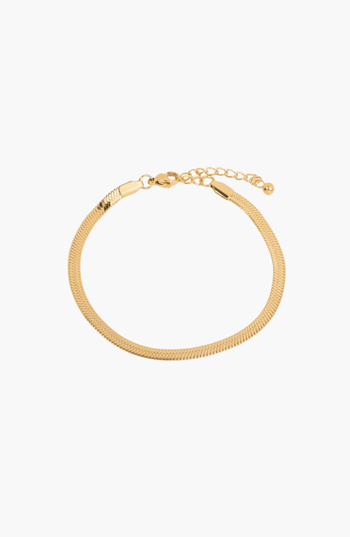 Little Sky Stone Gold Plated Herringbone Bracelet In Gold