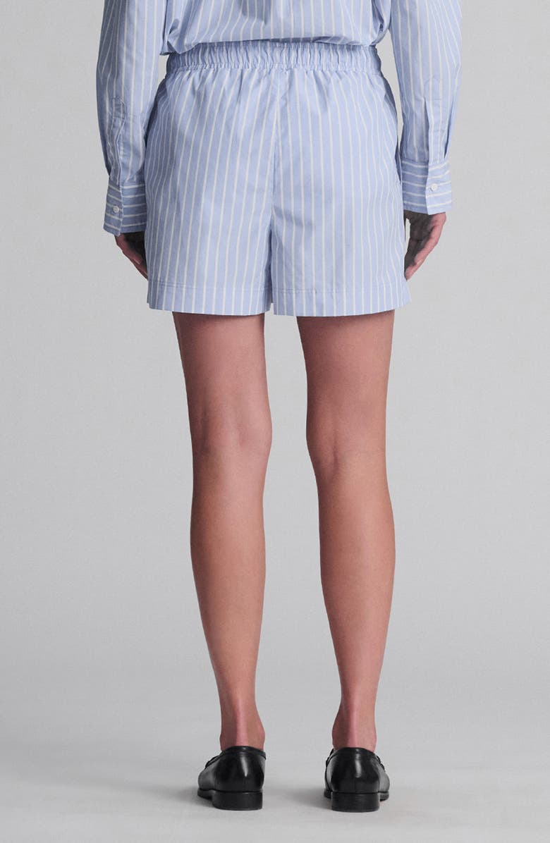 Mavi Jeans Stripe Cotton Drawstring Shorts, Alternate, color, Blue Stripe