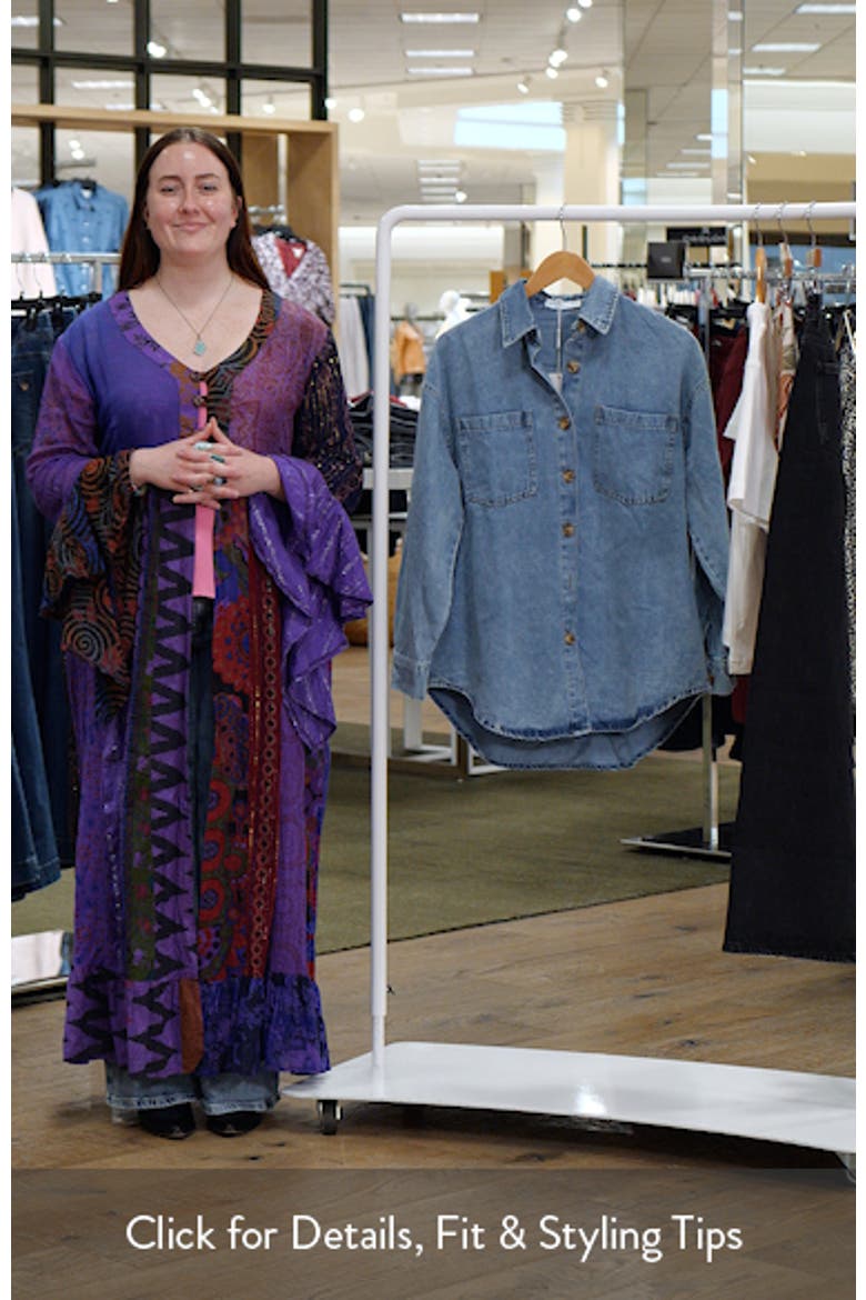 Anicia Oversize Denim Button-Up Shirt video