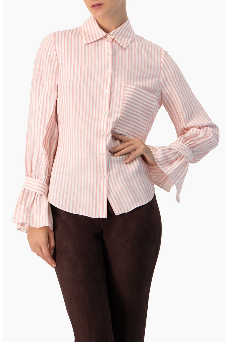Long Sleeve Striped Shirt, Main, color, Pink