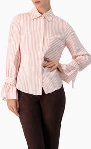IVONNE Long Sleeve Striped Shirt
