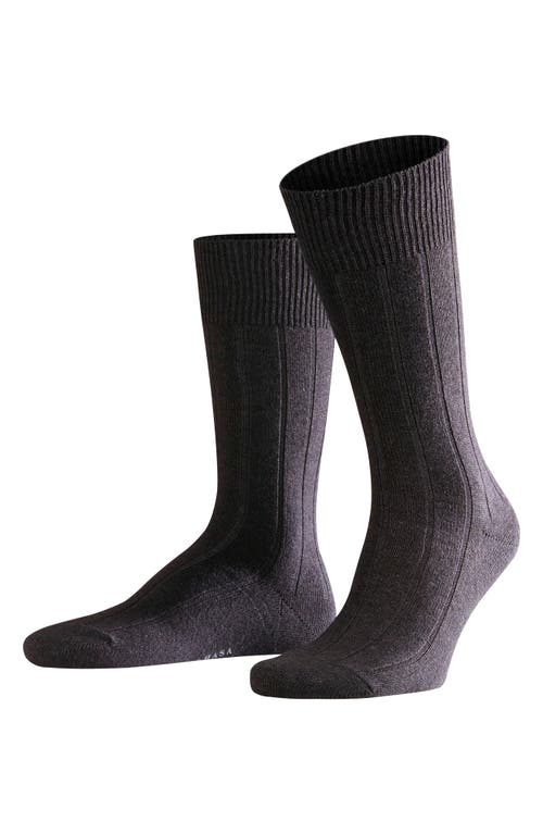 Falke Lhasa Wool & Cashmere Dress Socks in Anthra Mel