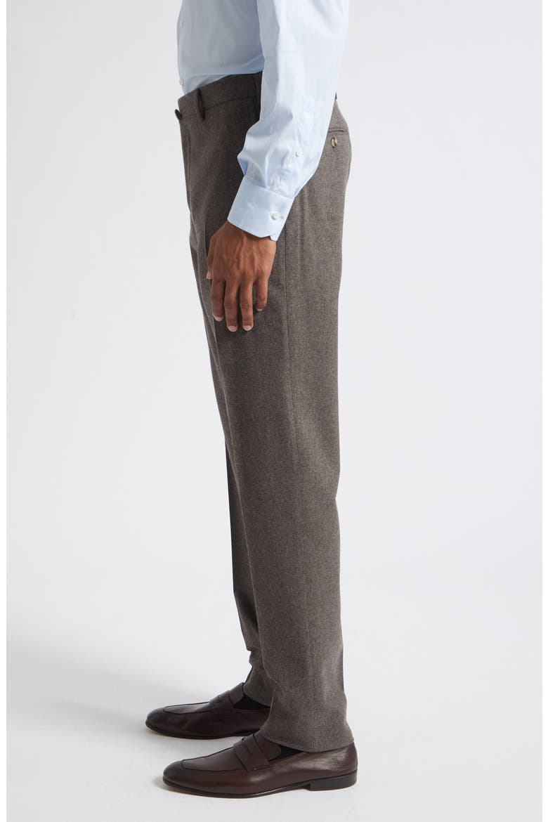 Unito Royal Wool & Cashmere Trousers, Alternate, color, DARK BROWN 450