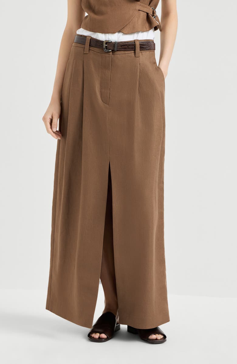 Brunello Cucinelli Sartorial skirt, Alternate, color, Mou