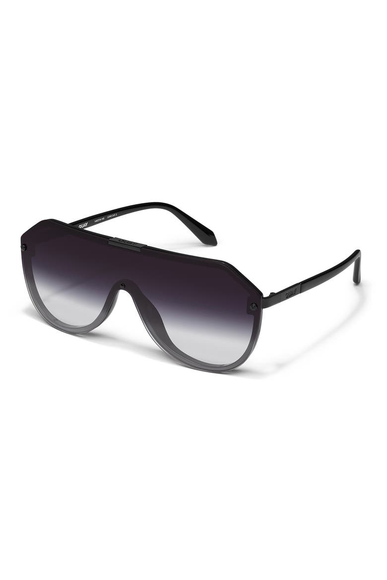 Showbiz 60mm Gradient Shield Sunglasses, Alternate, color, BLK/BLKFD