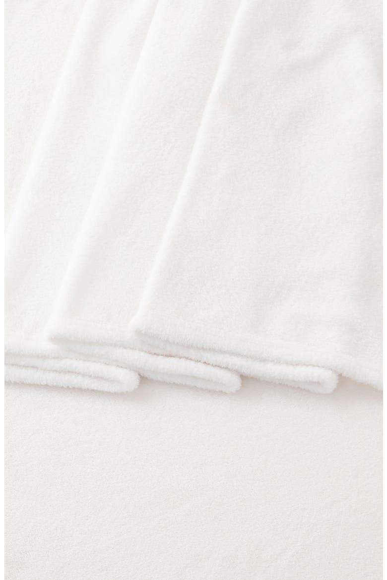 Solid Plush Velour Sheet Set, Alternate, color, WINTER WHITE