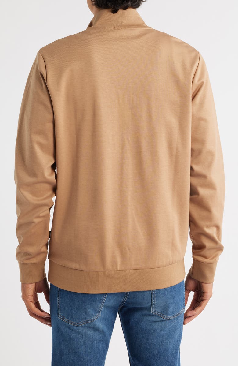 BOSS Stimmann Half Zip Top, Alternate, color, Medium Beige