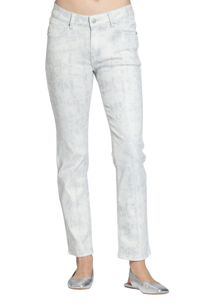 APNY Snakeskin Print Skinny Jeans, Main, color, 