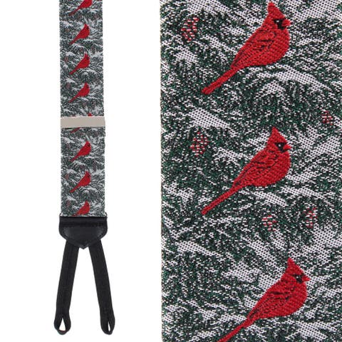The Snowy Virginia Nightingale Silk Formal End Suspenders