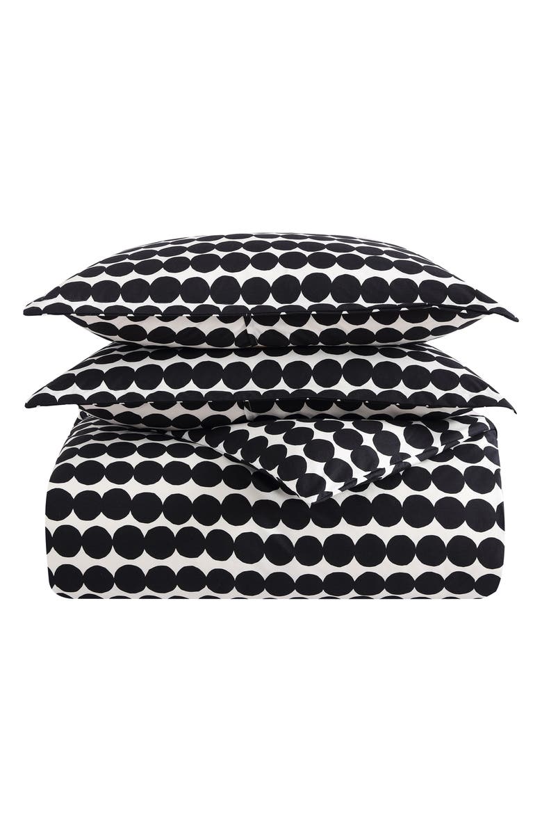 Marimekko Rasymatto Comforter & Sham Set, Main, color, Black