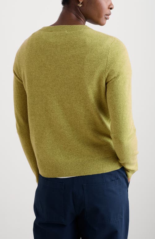 Seasalt Cornwall Greeb Rocks Merino Wool Blend Crewneck Sweater In Green