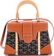 Pre-Owned Goyard Structured Saigon Top Handle Bag Coated Canvas with Leather Mini