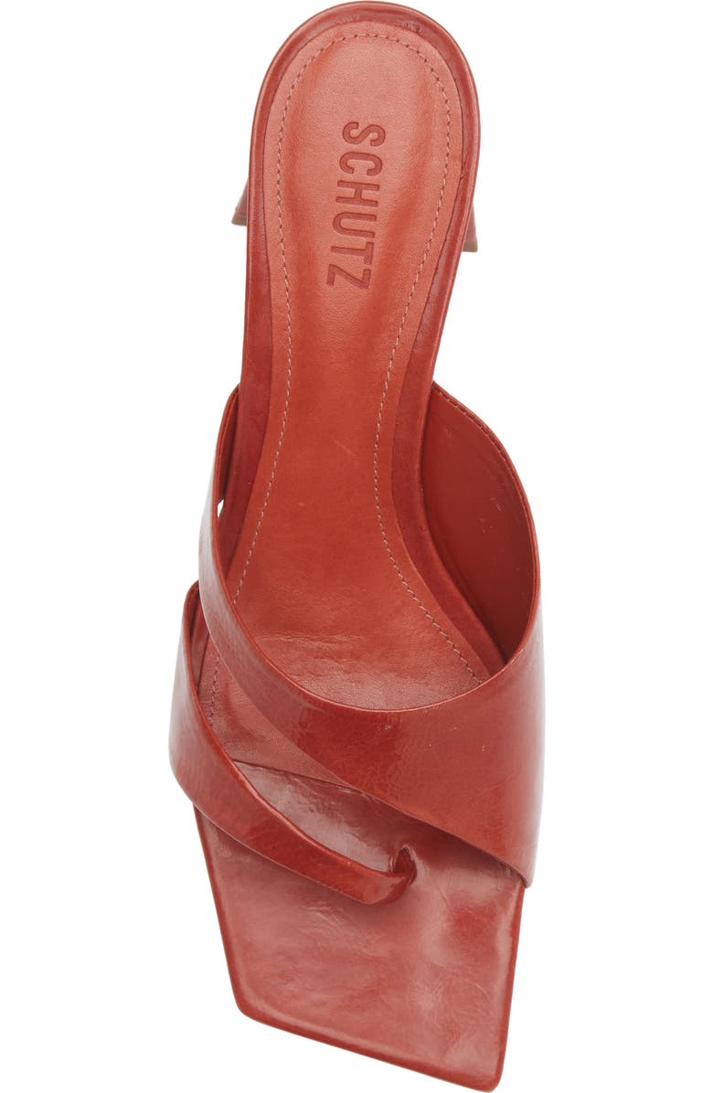 Schutz Madeline Block Heel Sandal, Alternate, color, Caiena Red