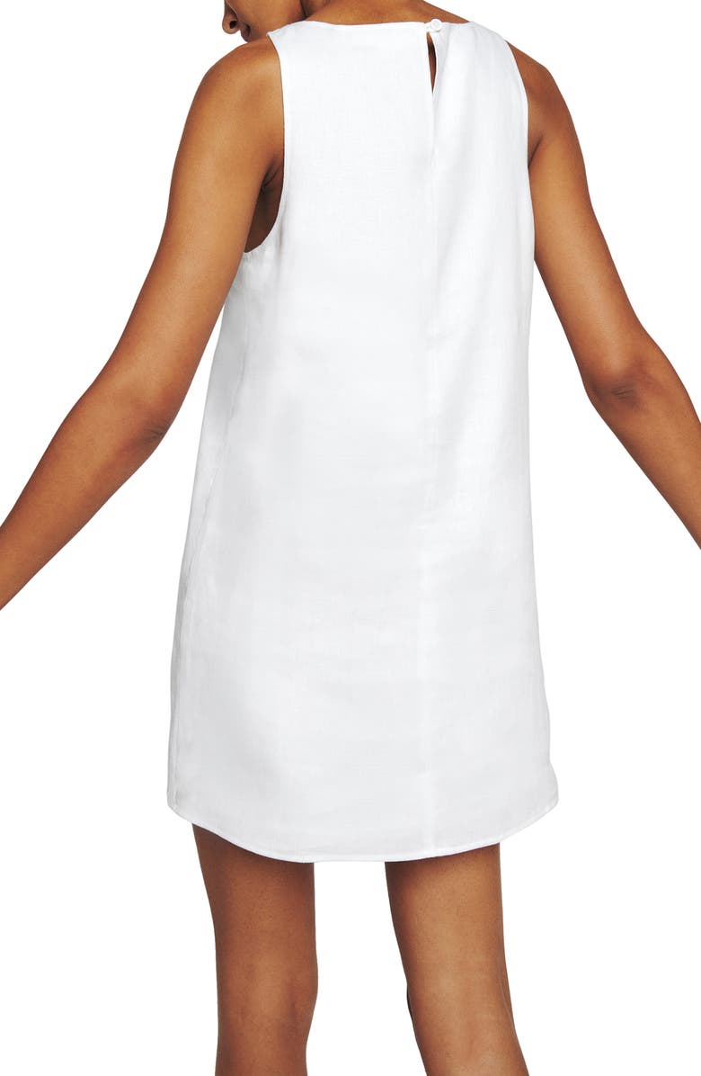Reformation Jessi Sleeveless Linen Dress, Alternate, color, White