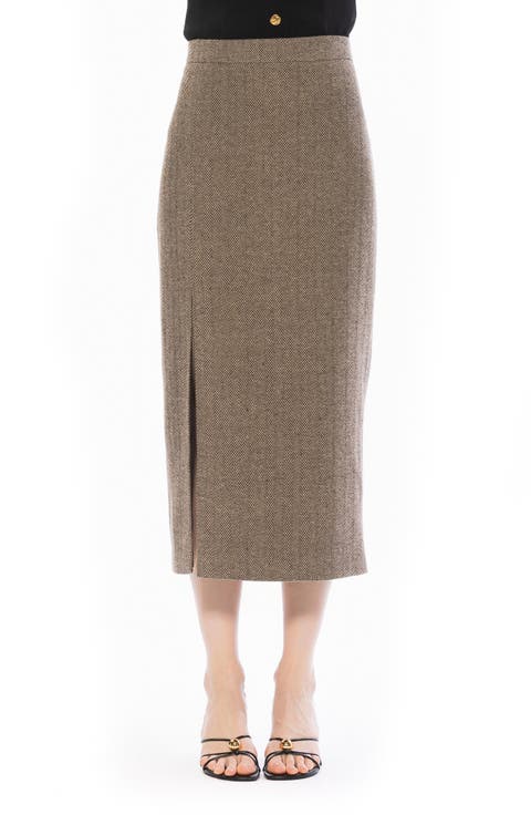 ONYX MIDI SKIRT WITH SIDE SLIT