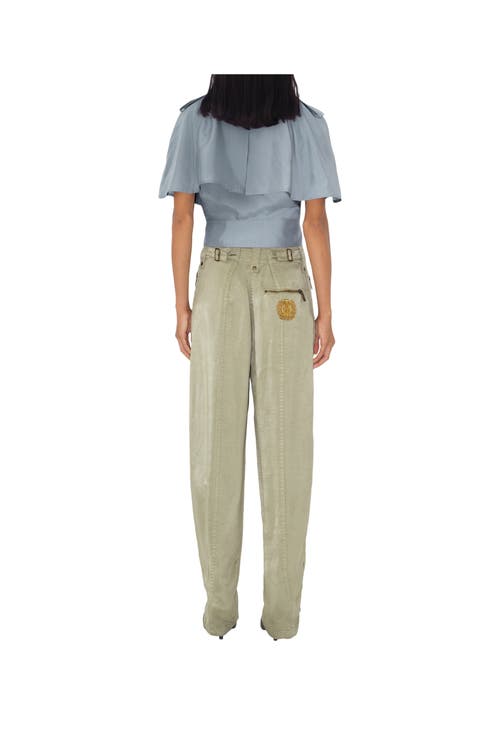 Burberry Silk Cape Top In Gale