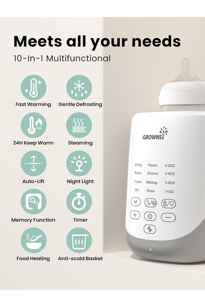 Auto-Lift Bottle Warmer, Alternate, color, Grey