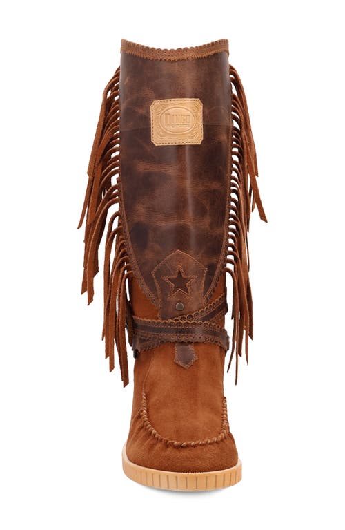 Dingo Natchez Fringe Moc Toe Boot In Brown