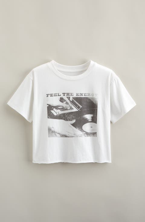 Kids' Crop Cotton Graphic T-Shirt (Big Kid)