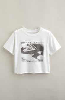 Treasure & Bond Kids' Crop Cotton Graphic T-Shirt