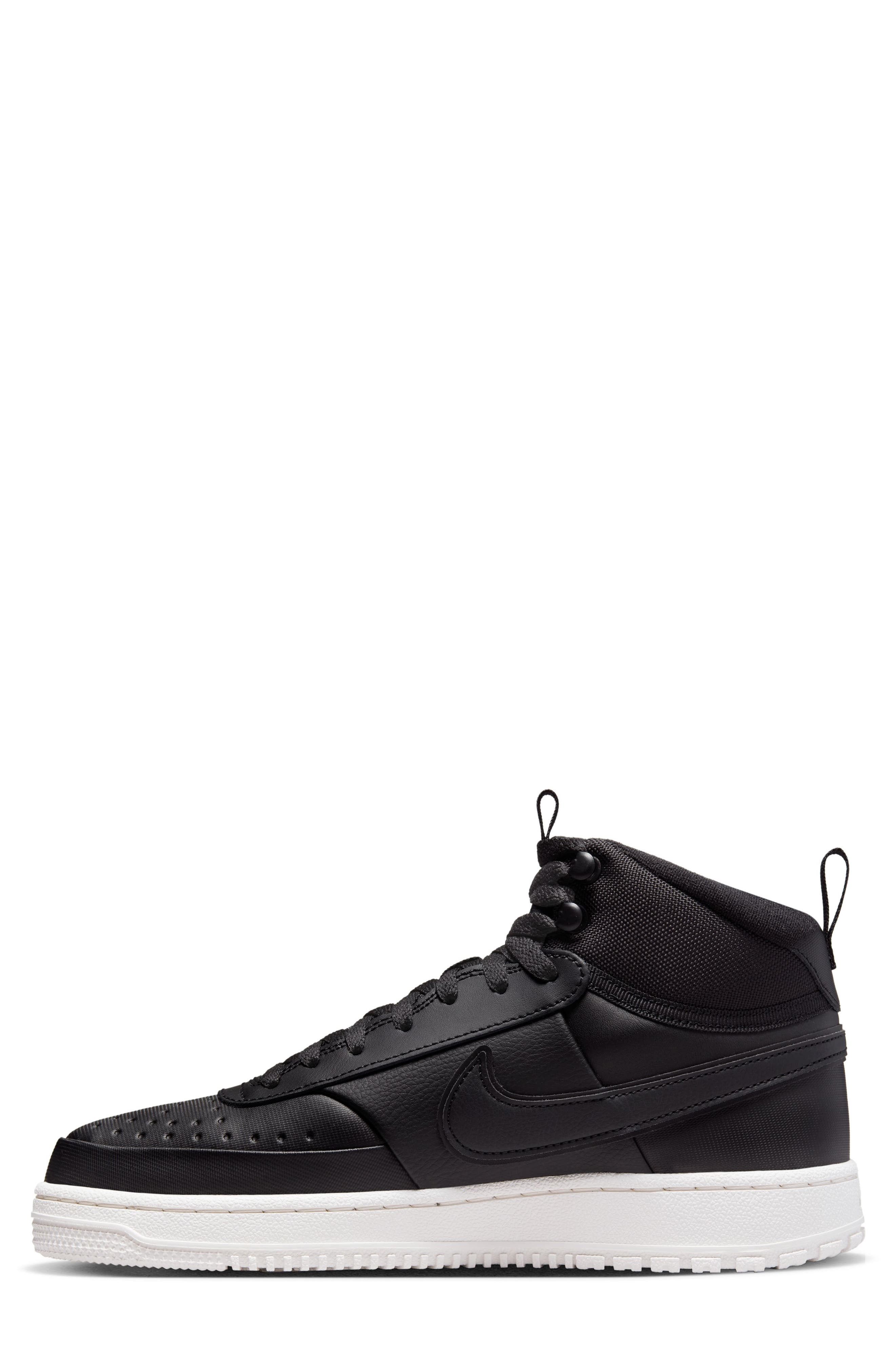 Nike Court Vision Mid Winter Sneaker, Alternate, color, Black/ Black/ Phantom