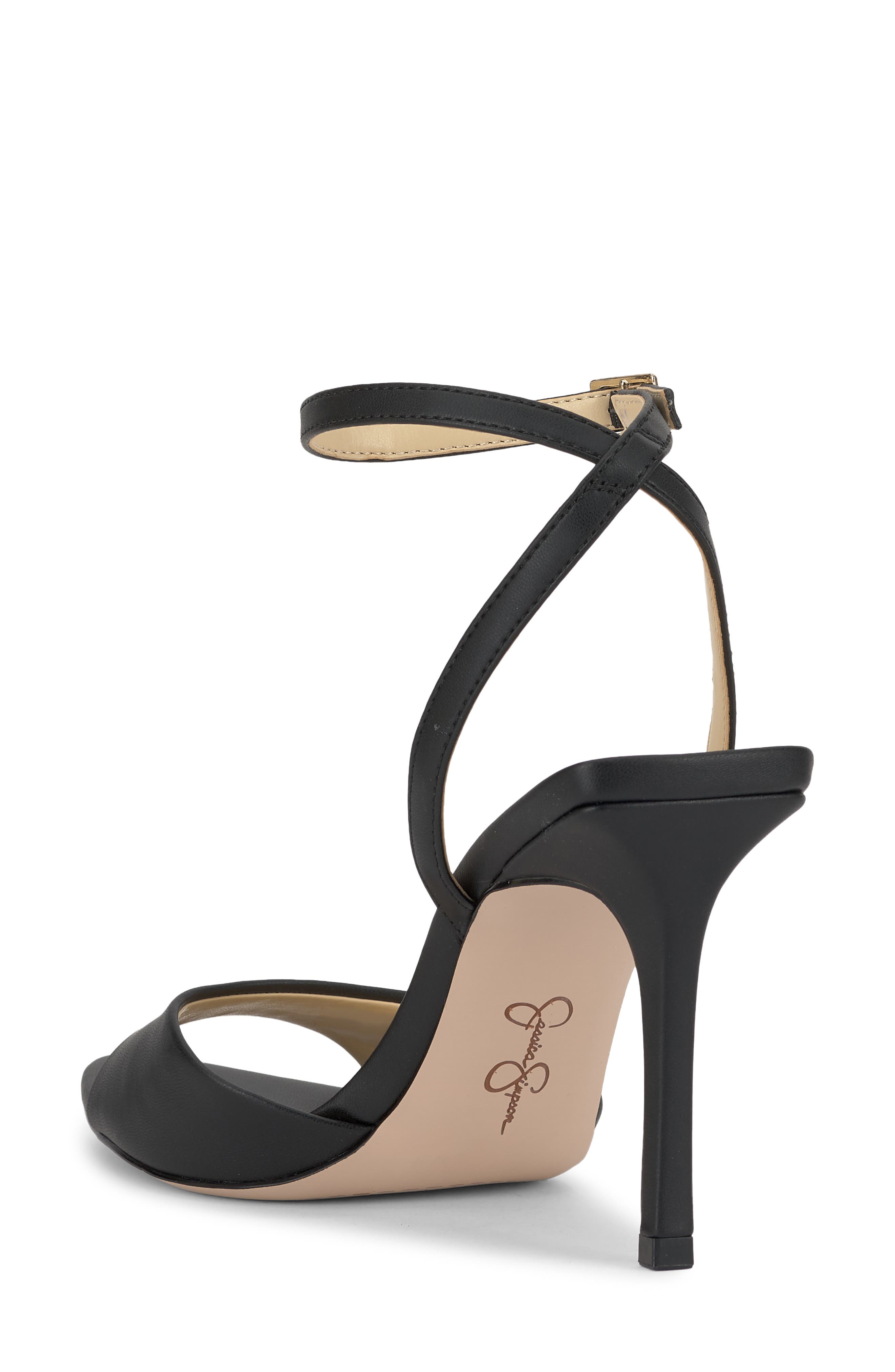 Jessica Simpson Davara Ankle Strap Pointed Toe Sandal, Alternate, color, Black