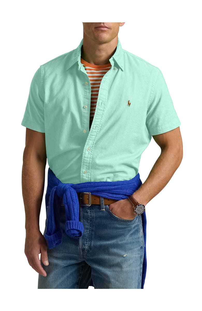 Polo Ralph Lauren Big & Tall Oxford Sport Shirt, Main, color, Summer Emerald