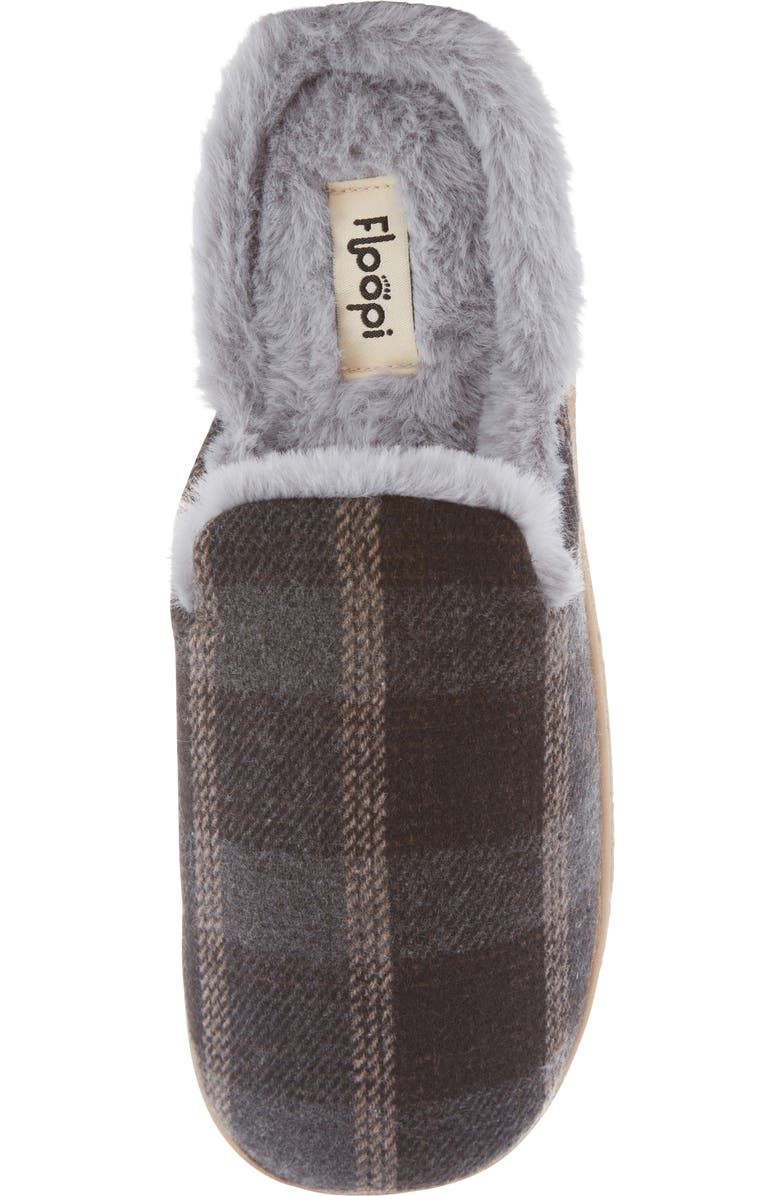 FLOOPI Faux Shearling Lined Slipper, Alternate, color, Black