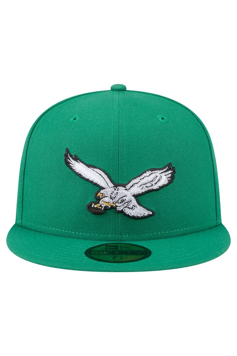 Men's New Era Kelly Green Philadelphia Eagles Super Bowl LIX Champions Historic Side Patch 59FIFTY Fitted Hat, Alternate, color, Kelly Green
