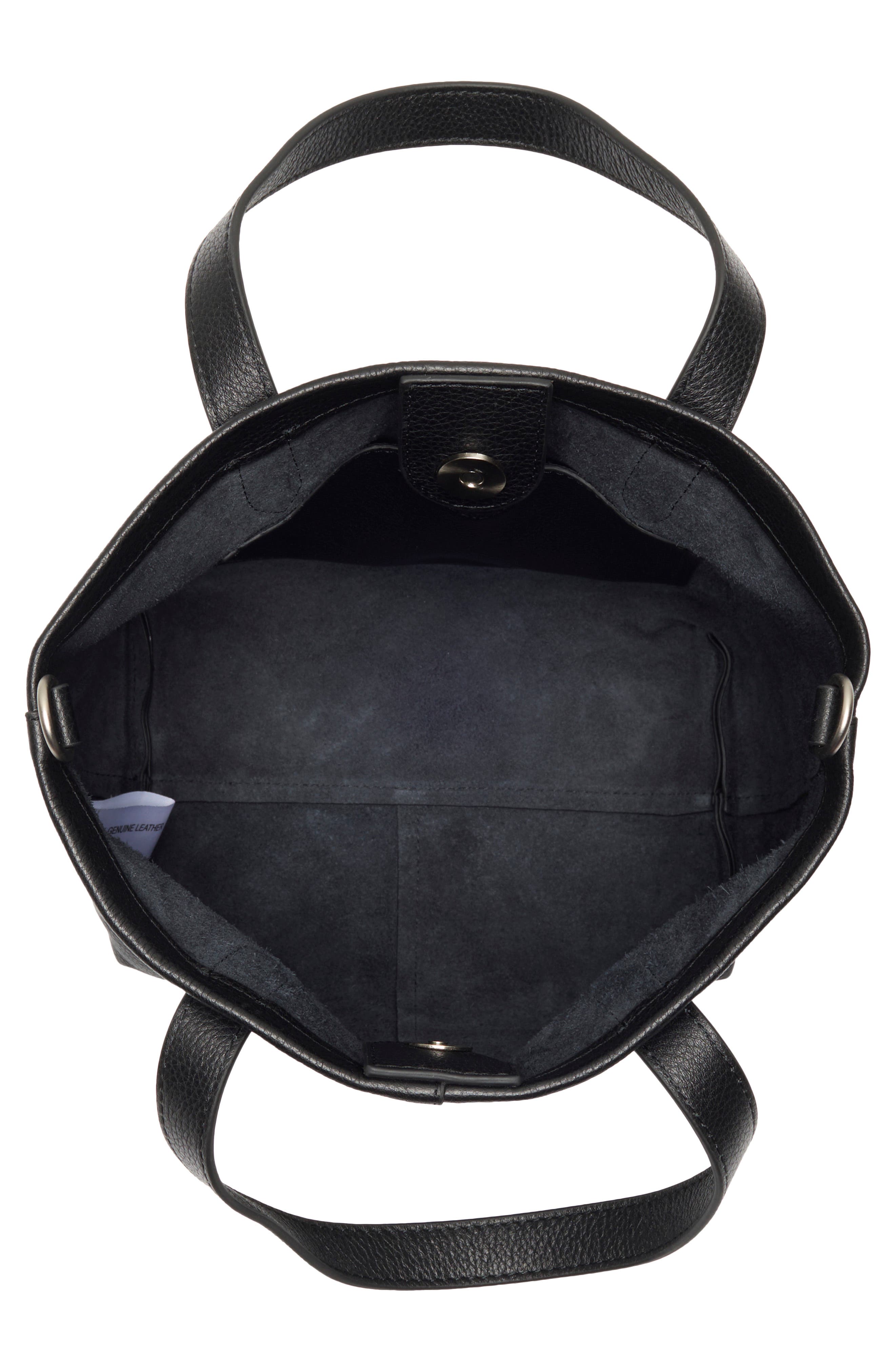 Lucky Brand Anny Mini Leather Tote Bag, Alternate, color, Black