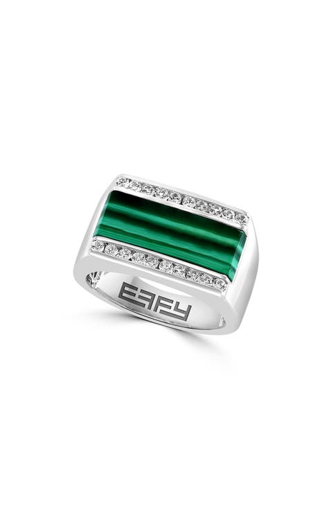 Sterling Silver Malachite Ring