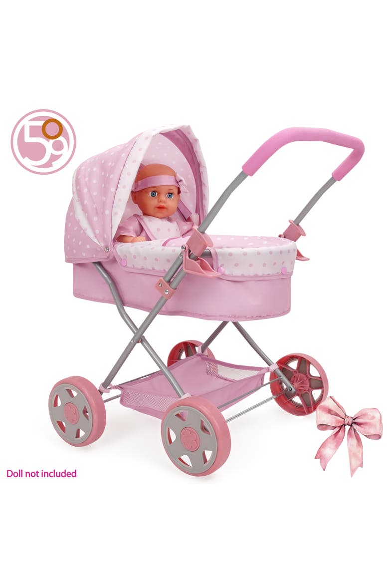 Bow Daisy Doll Pram Stroller, Alternate, color, Multicolored