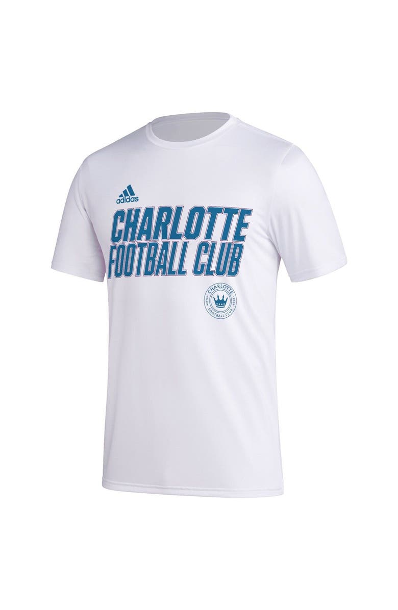 adidas Men's adidas White Charlotte FC Team Jersey Hook AEROREADY T-Shirt, Alternate, color, White