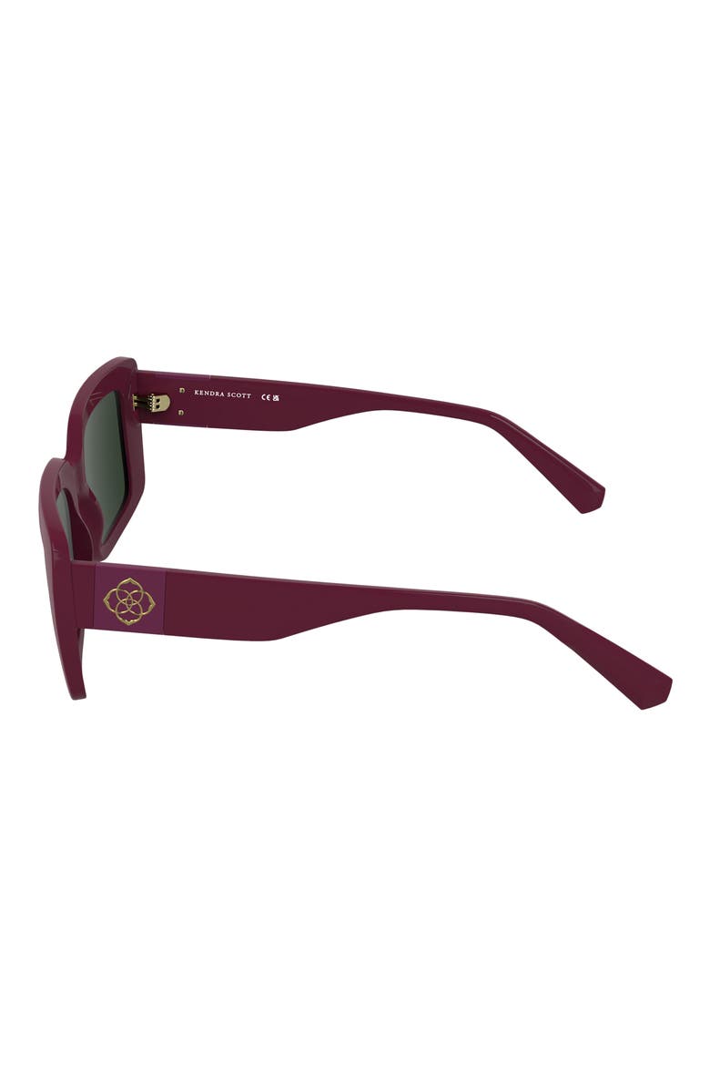 Dira 55mm Rectangular Sunglasses, Alternate, color, ROSE