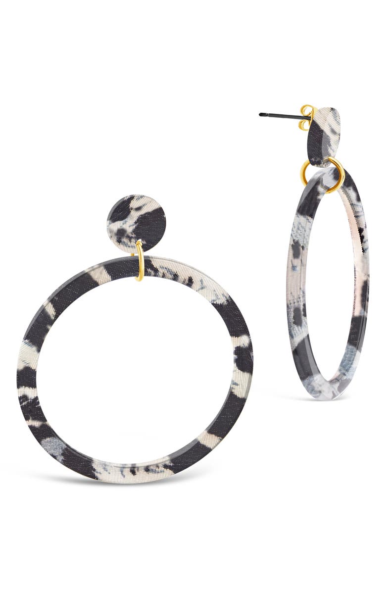 Sterling Forever Stud Hoop Earrings, Main, color, 