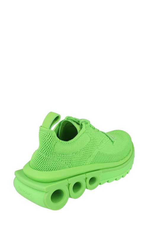 Ferragamo Woman Sneakers Lime Green Size 9 Recycled Polyester In Green