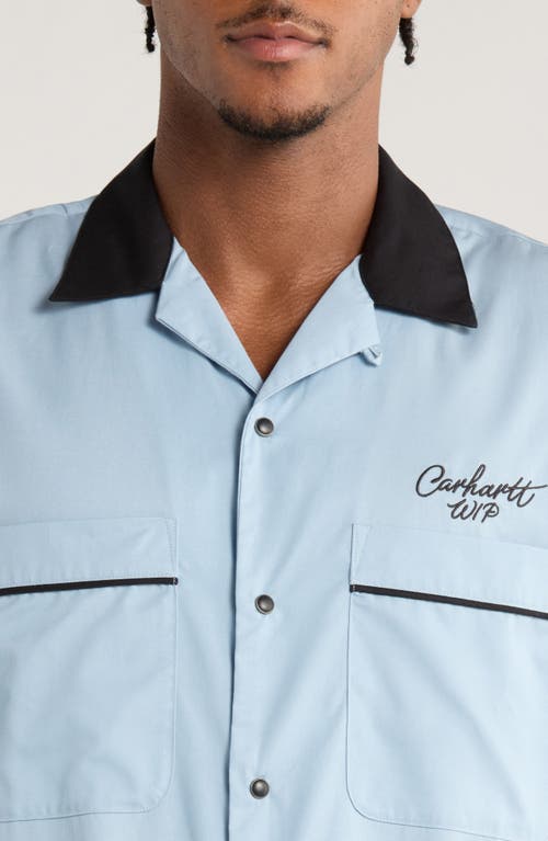 Carhartt Casual Shirt With Contrast Collar And Pockets In Blue