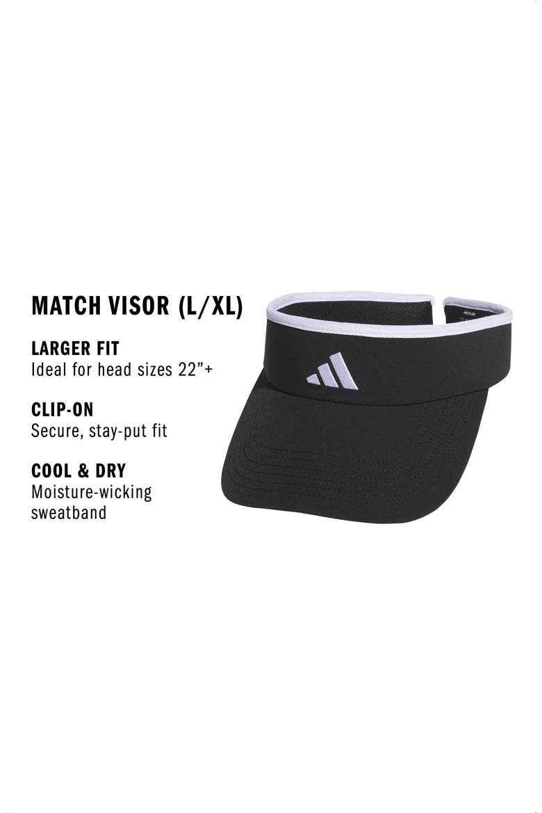 Match 2 Visor, Alternate, color, BLACK/ WHITE
