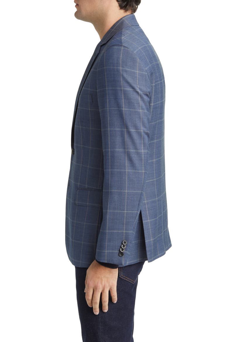 Windowpane Check Wool Blazer, Alternate, color, BLUE