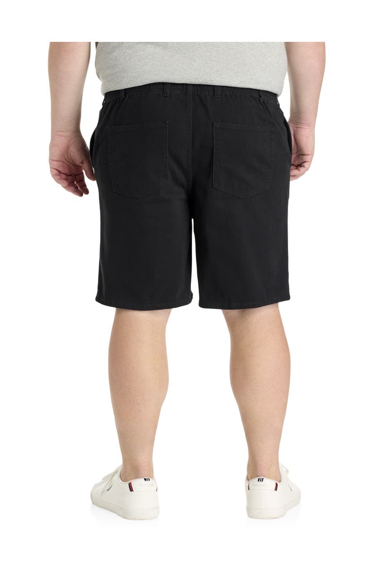 Harbor Bay by DXL Big & Tall Elastic Waist Jean Shorts, Alternate, color, Black