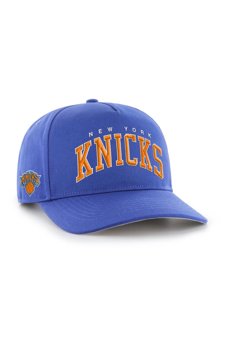 Men's '47  Blue New York Knicks Block Arch Hitch Adjustable Hat, Main, color, Blue