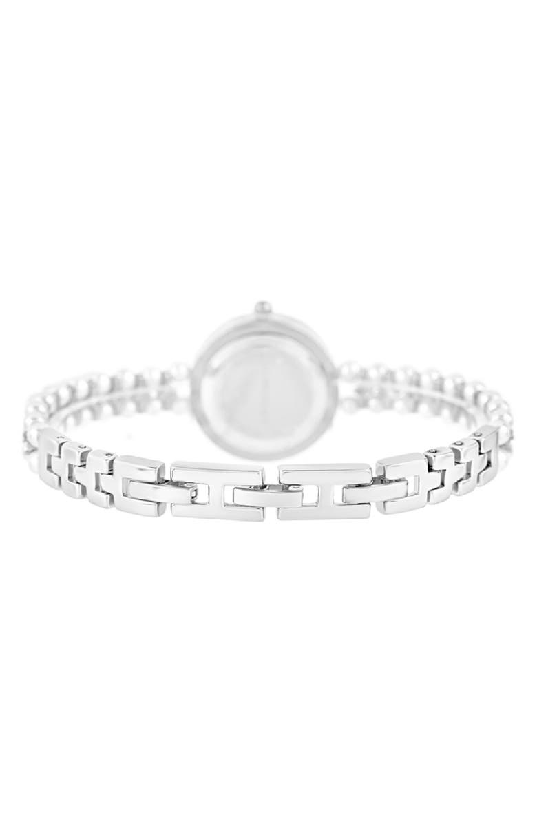 Danecraft Mother-of-Pearl Quartz Bracelet Watch, 25mm, Alternate, color, Silver